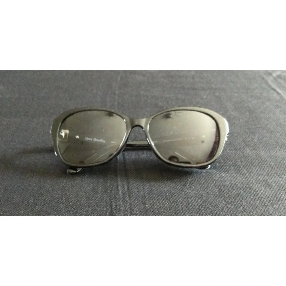 Vera Bradley Sunglasses Havana Rose‎ Black Silver-Tone Womens & Max Studio Case
